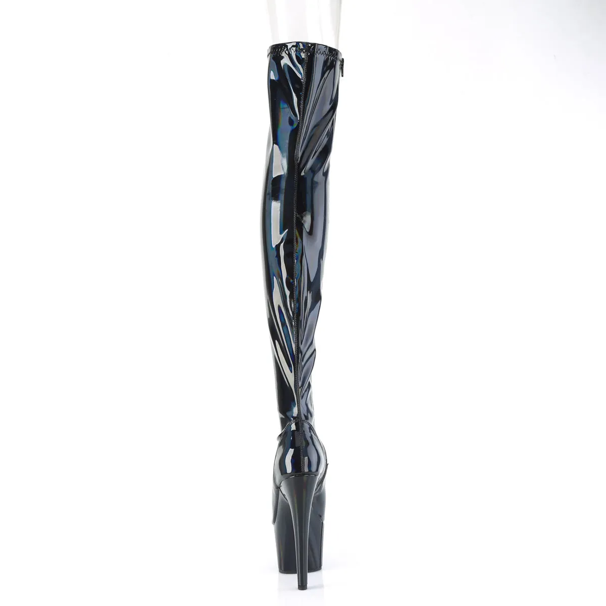 ADORE-3011HWR Pleaser Black Hologram Sexy Platform Shoes (Pole Dancing Heels)