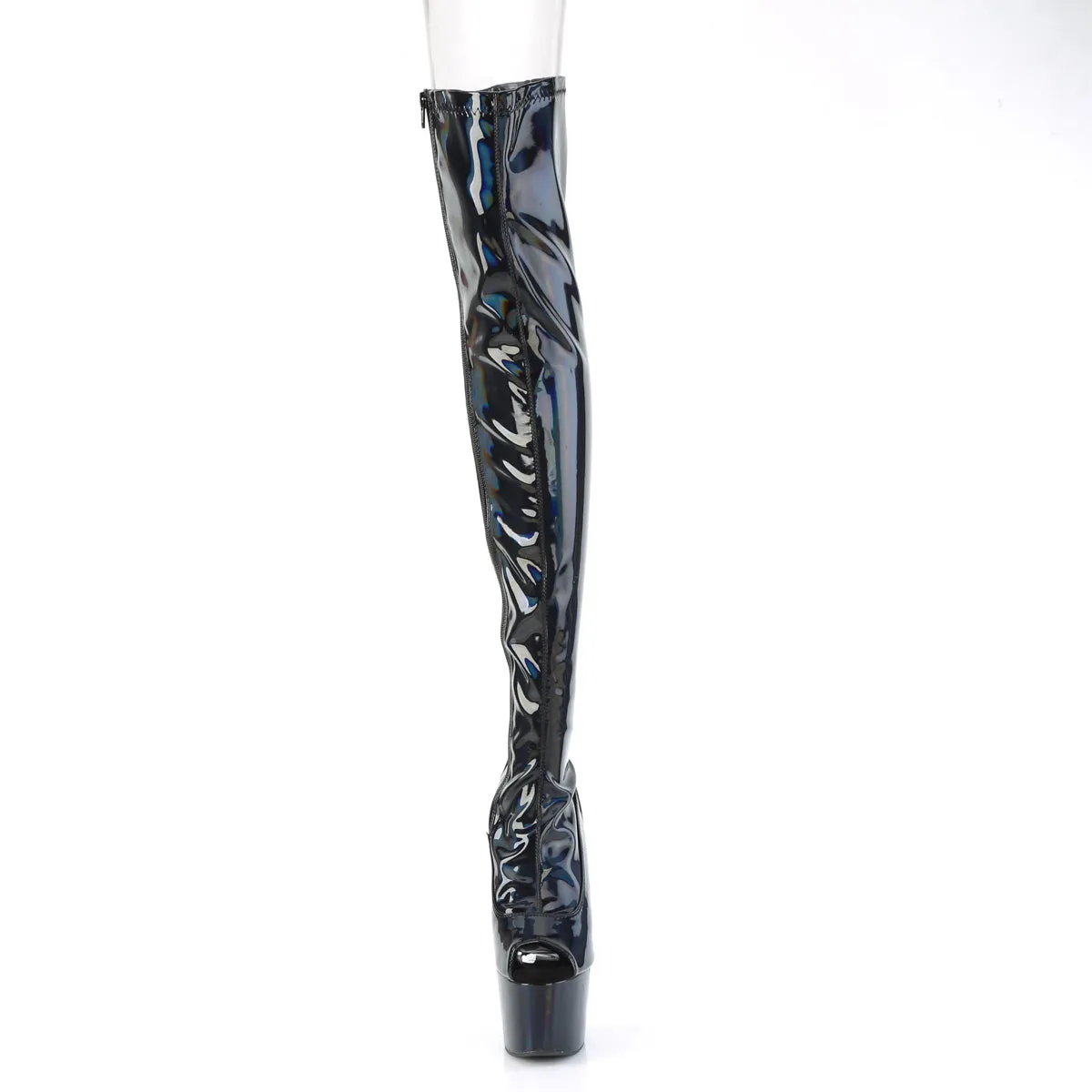 ADORE-3011HWR Pleaser Black Hologram Sexy Platform Shoes (Pole Dancing Heels)
