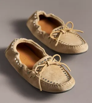 Alohas Calla suede studs loafers