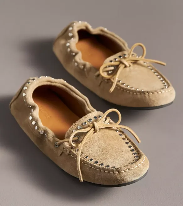 Alohas Calla suede studs loafers