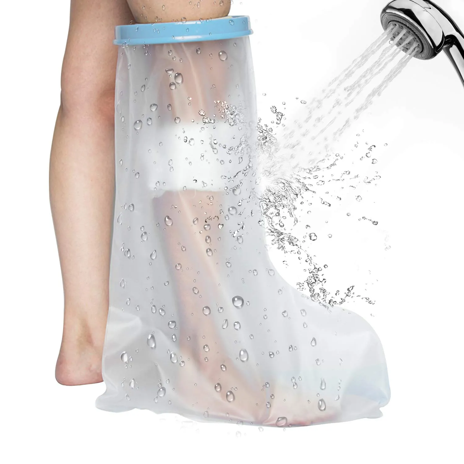 Aozzy Leg Cast Cover,Leg Cast Protector Keep Bandage Dry for Shower, Watertight Cast Bag for Wound Foot(Adult Long Leg)