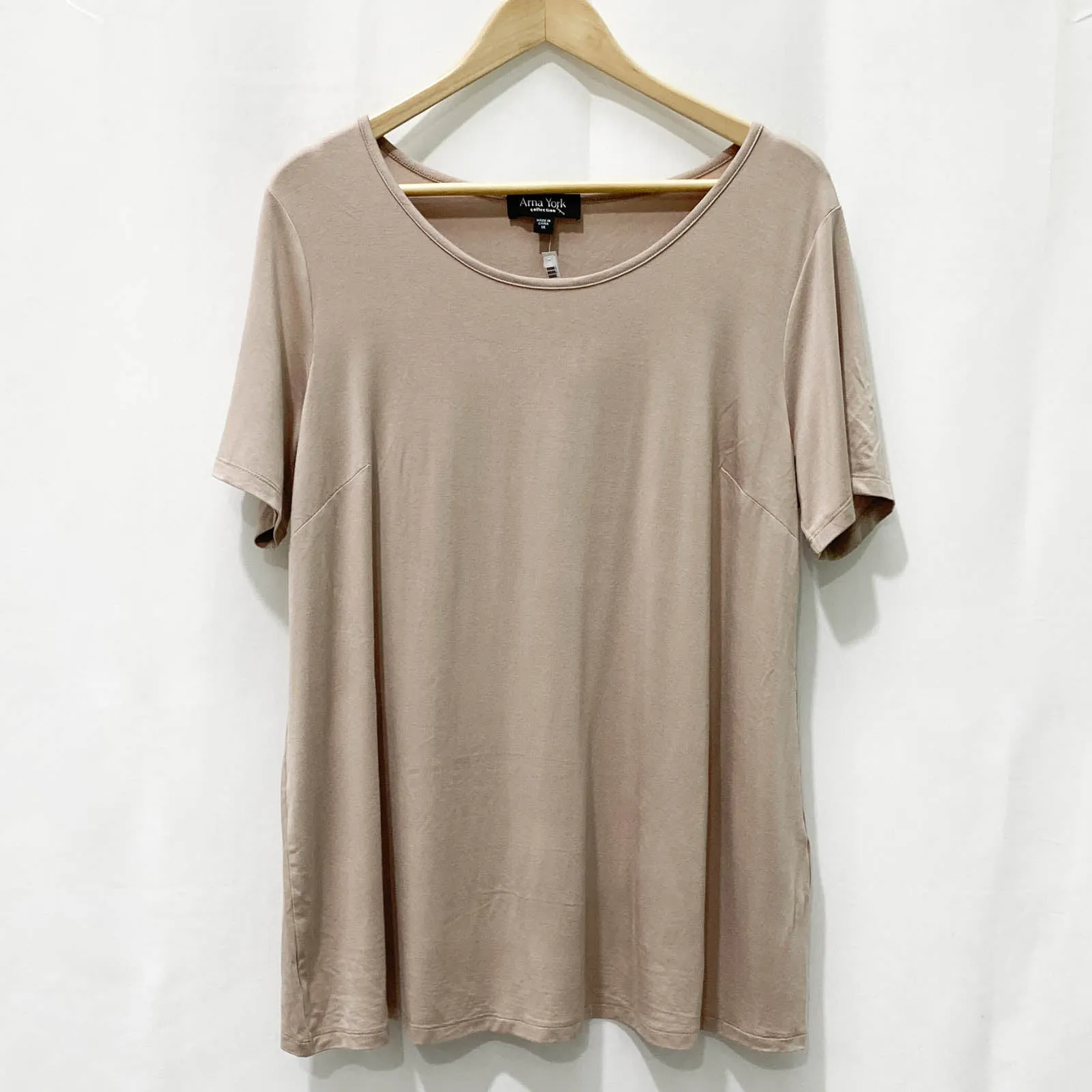 Arna York by City Chic Natural Beige Swing Top UK 14