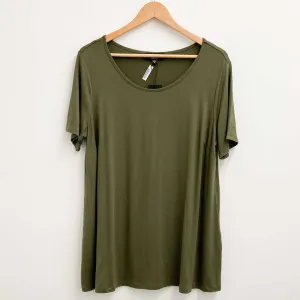 Arna York by City Chic Olive Green Soft Bamboo Viscose Swing Top UK 14