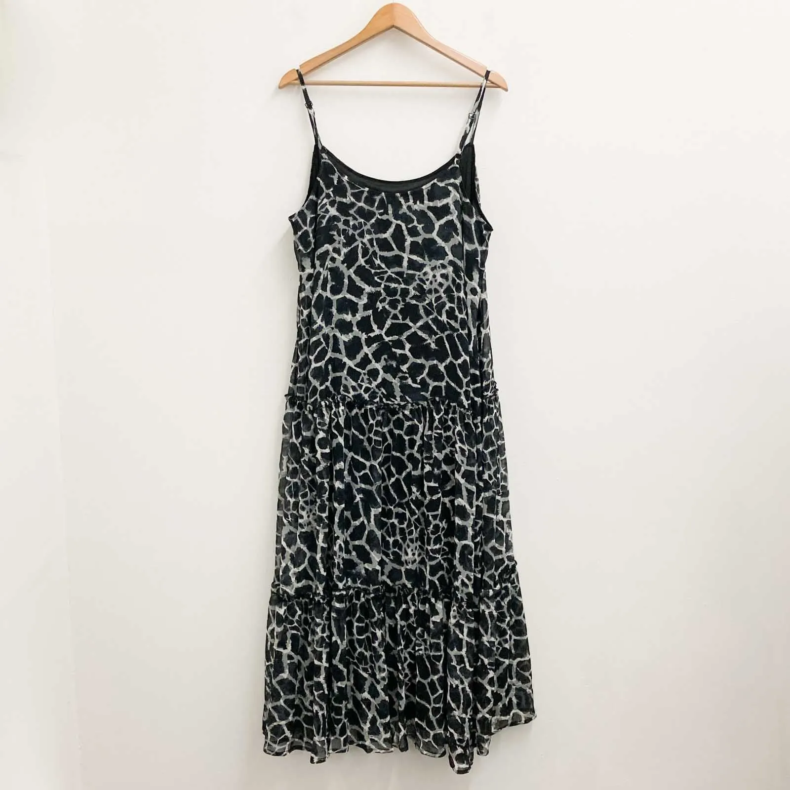 Arna York City Chic Dress UK 20 Black Animal Print Maxi