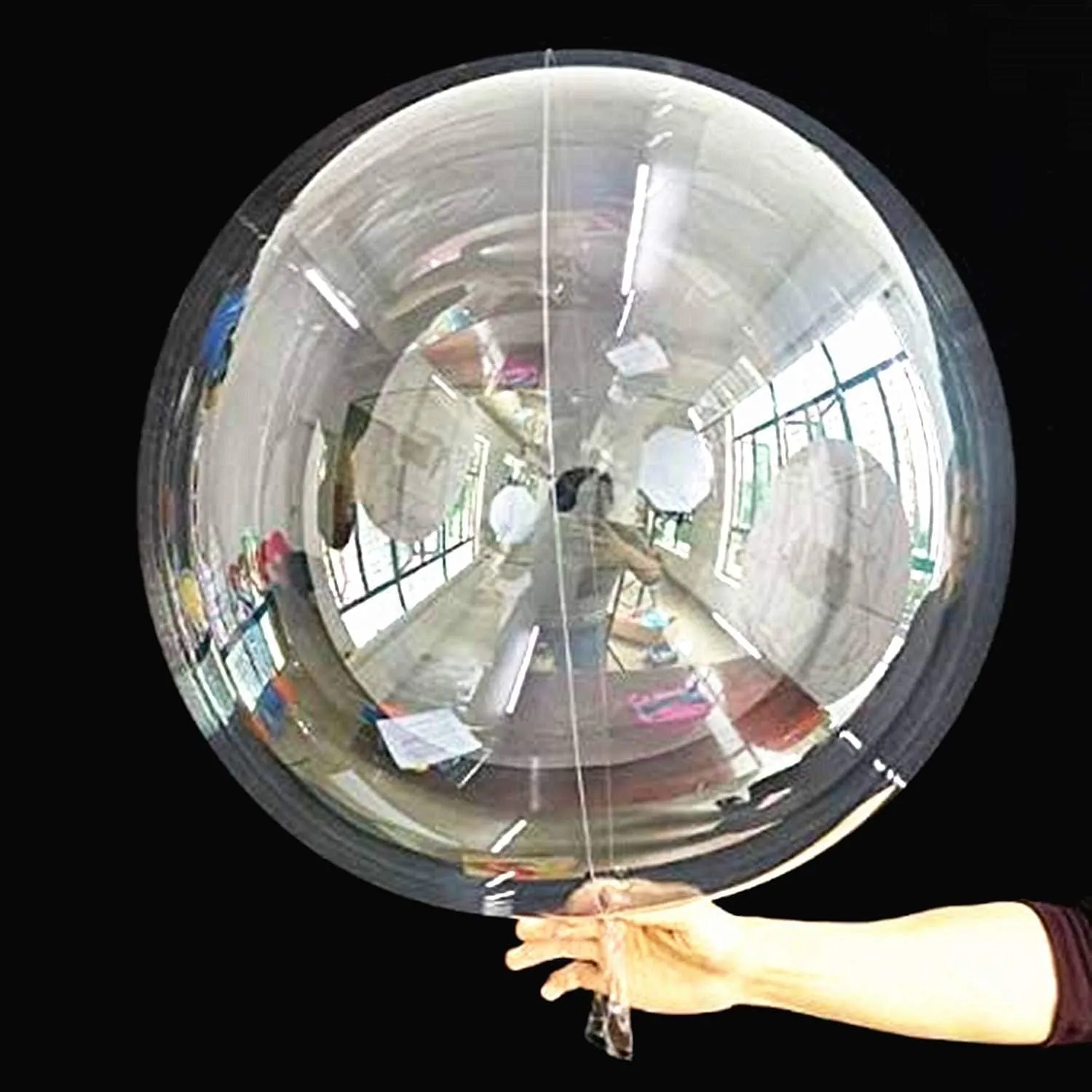 Bobo Balloons 25 Packs, 24 Inch Helium Style Transparent Bubble Bobo Balloons for LED Light up Balloons, Gifts for Christmas,Wedding,Birthday Party Decorations (LED String Not Included) (25 PCS)1
