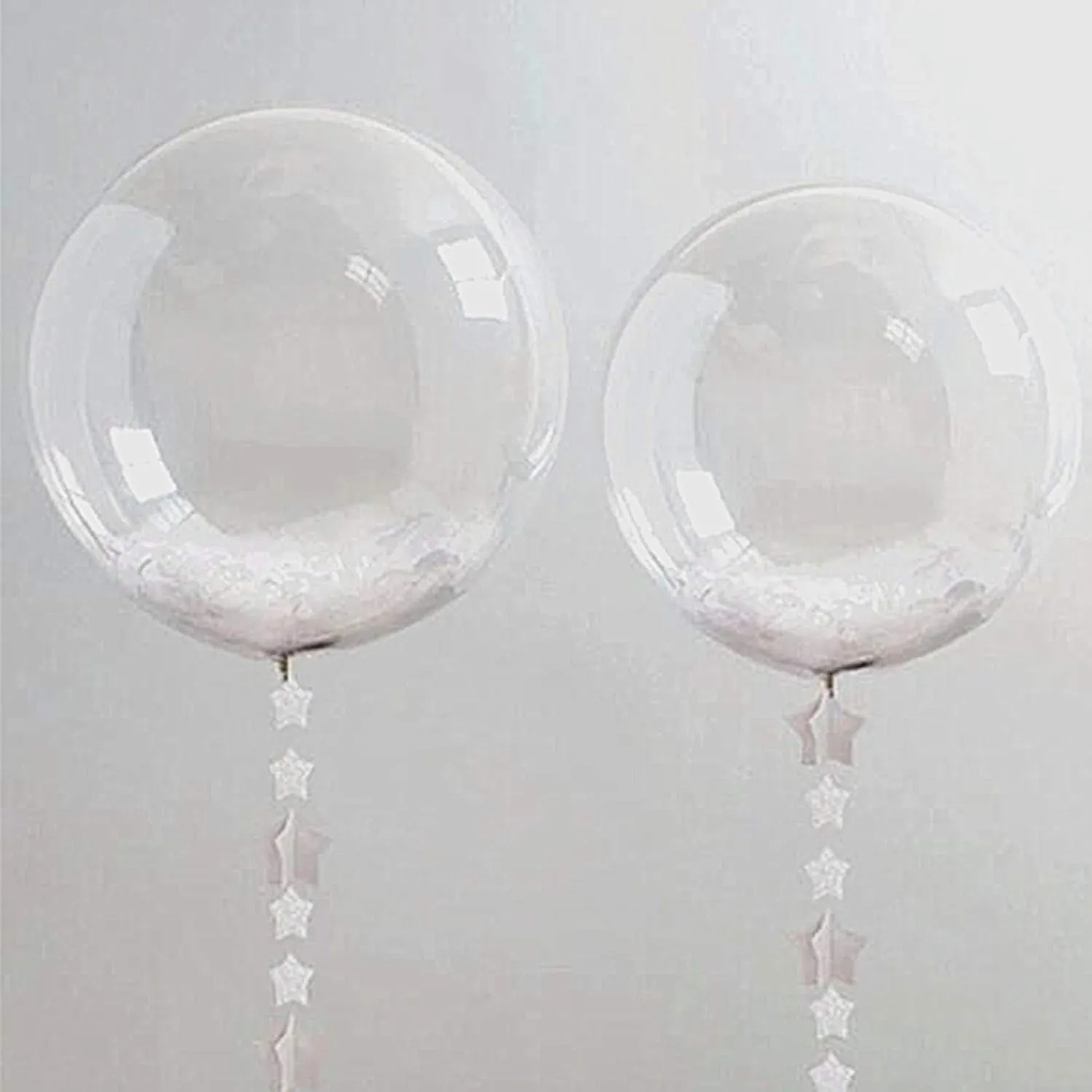 Bobo Balloons 25 Packs, 24 Inch Helium Style Transparent Bubble Bobo Balloons for LED Light up Balloons, Gifts for Christmas,Wedding,Birthday Party Decorations (LED String Not Included) (25 PCS)1