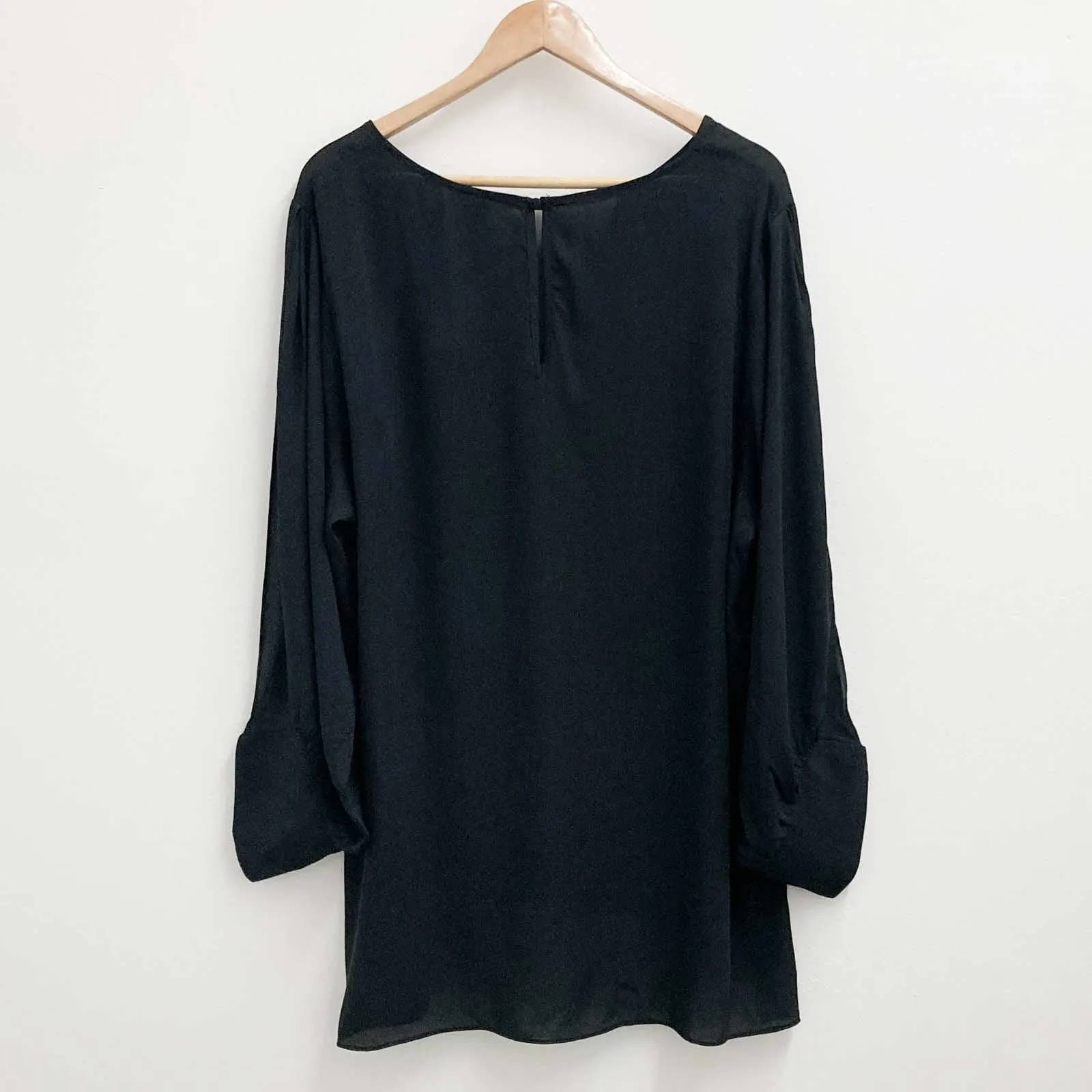 City Chic Black Peekaboo Shirt UK20