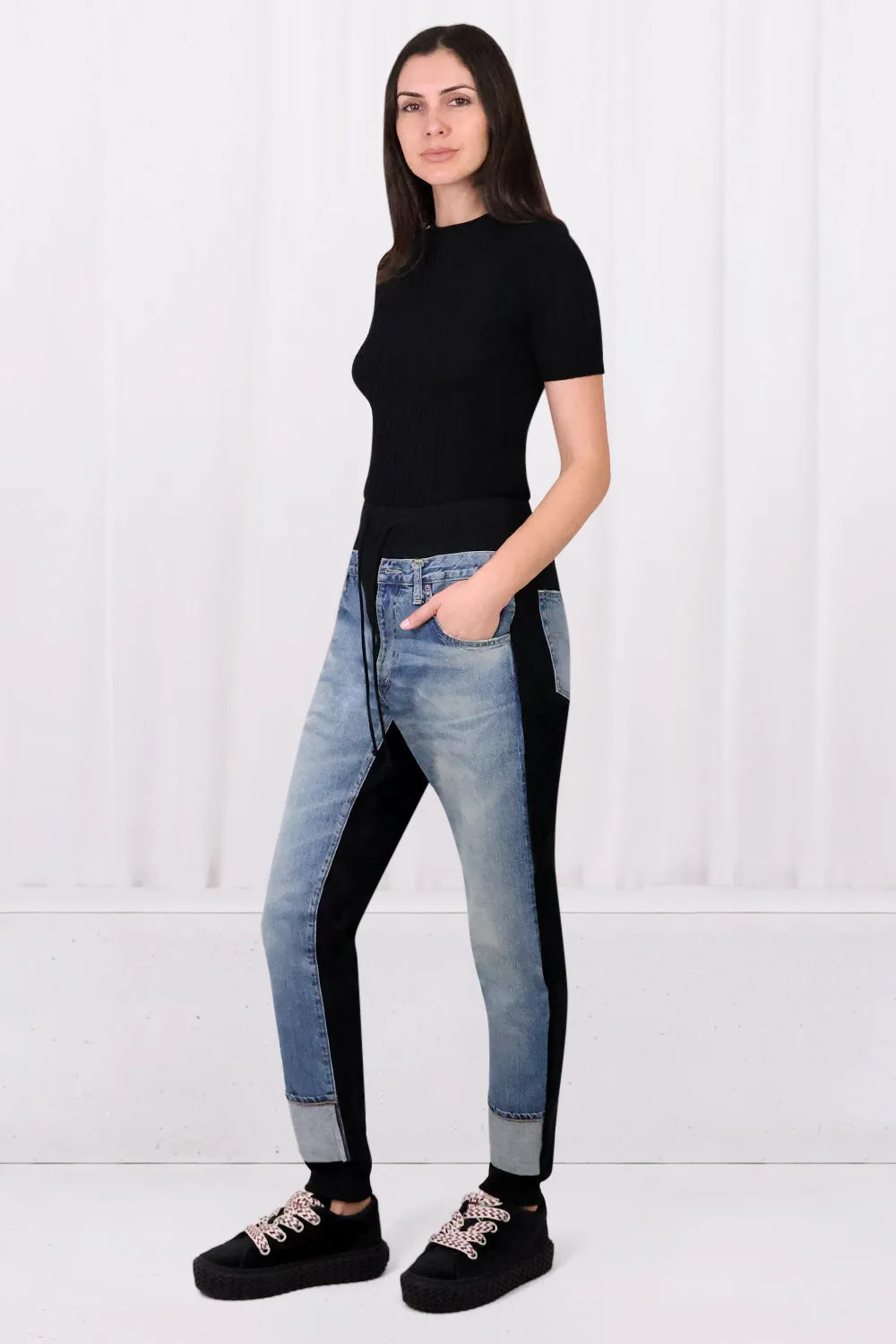 CURBIES VELVET LOW TOP SNEAKERS | BLACK