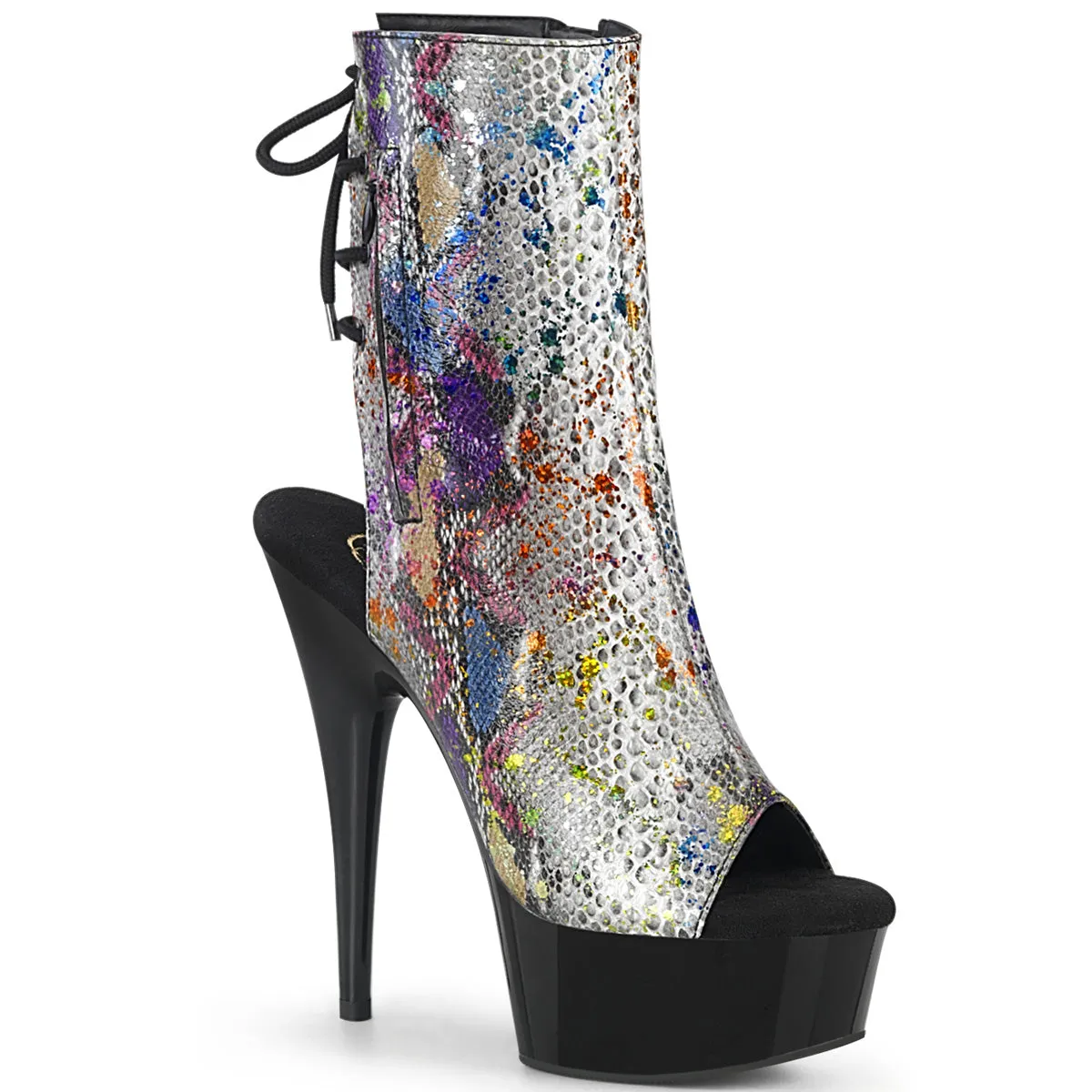 DELIGHT-1018SP Pleaser Multi-Color Snake Print Sexy Platform Shoes (Pole Dancing Heels)