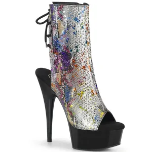 DELIGHT-1018SP Pleaser Multi-Color Snake Print Sexy Platform Shoes (Pole Dancing Heels)