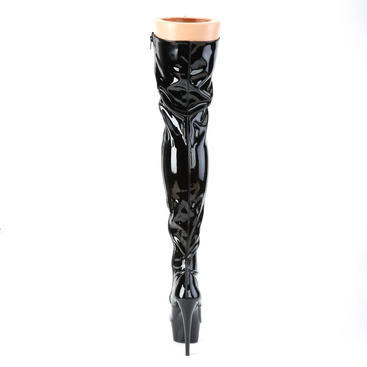 DELIGHT-3023 Pleaser Black Patent Sexy Platform Shoes (Pole Dancing Heels)