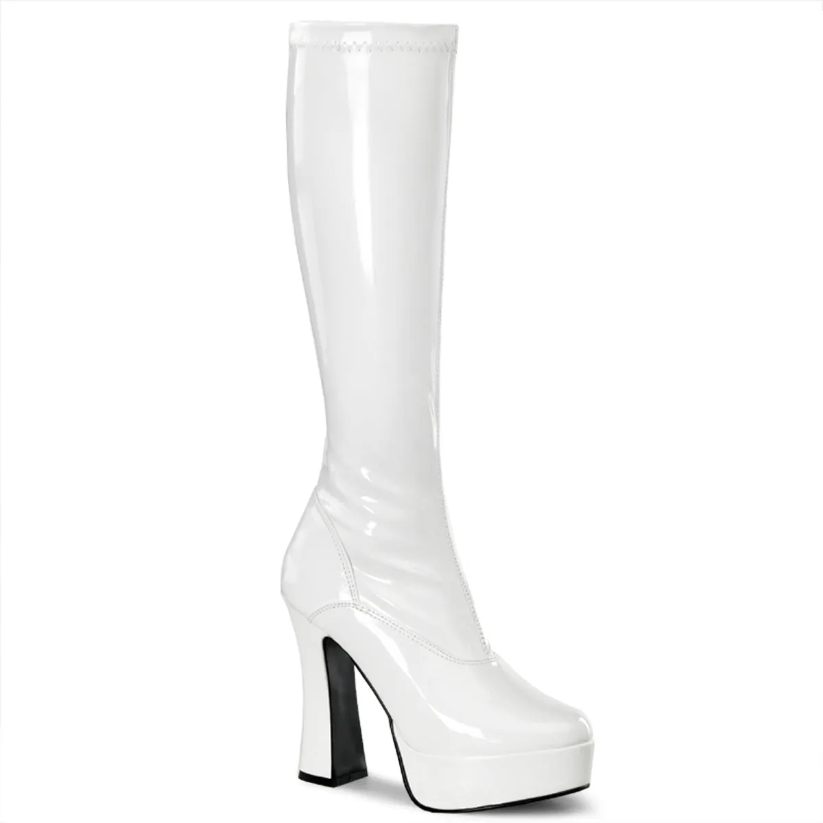ELECTRA-2000Z Pleaser White Sexy Platform Shoes (Pole Dancing Heels)