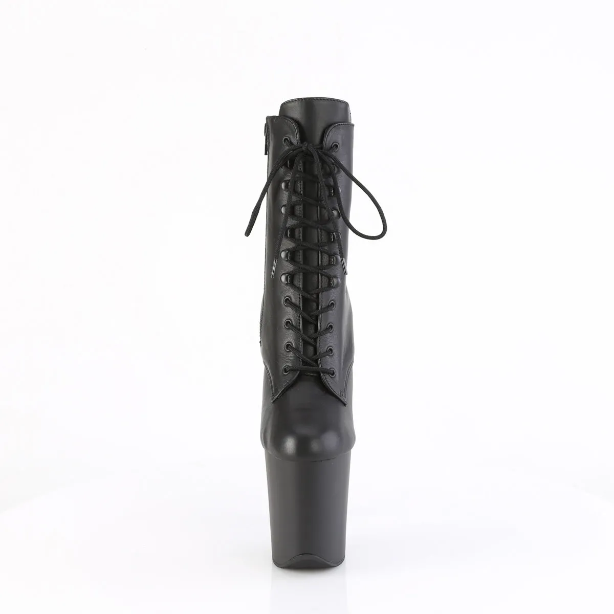 FLAMINGO-1020 Pleaser Black Leather Sexy Platform Shoes (Pole Dancing Heels)