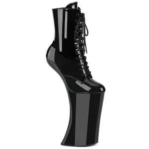 FORBIDDEN-1020 Pleaser Black Patent Sexy Platform Shoes (Pole Dancing Heels)