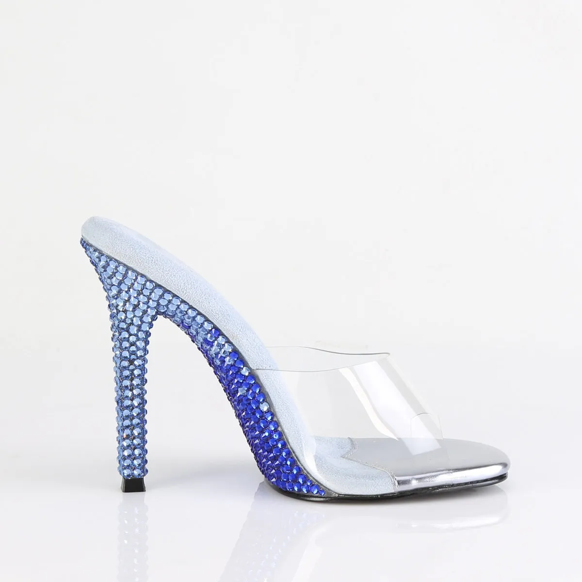 GALA-01DMM Fabulicious 4 1/2" Gala Clear/Baby Blue Sexy Shoes (High Heels)