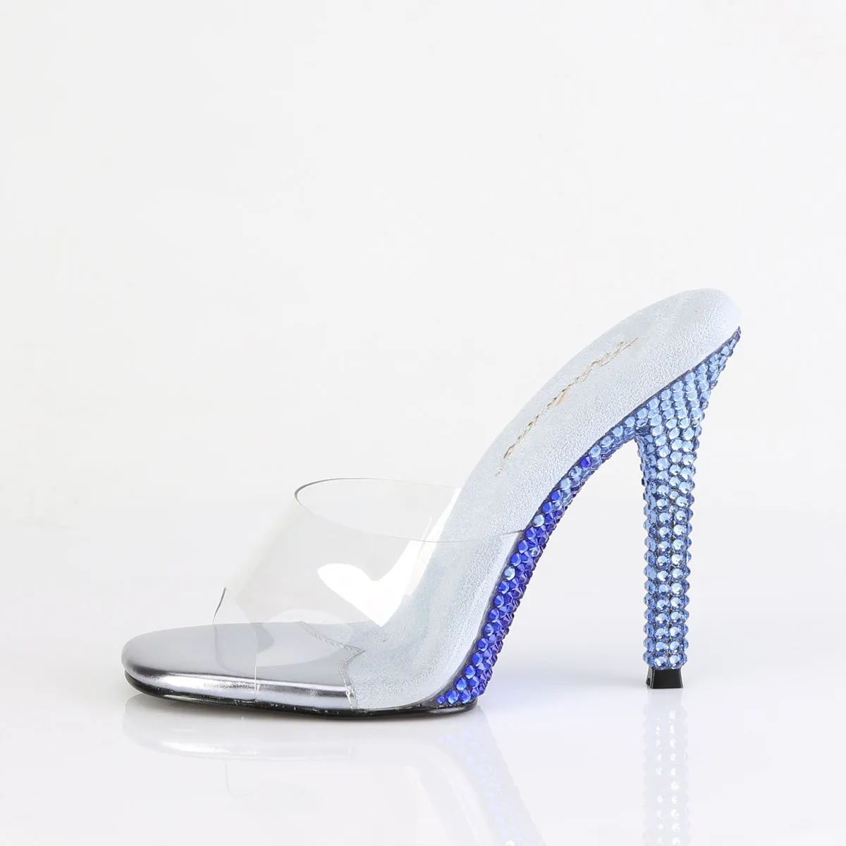 GALA-01DMM Fabulicious 4 1/2" Gala Clear/Baby Blue Sexy Shoes (High Heels)