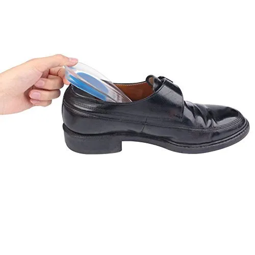 Gel Heel Lift Cushion Cups - 0.4 Inches Height Increase Insoles, Plantar Fasciitis Inserts for Men