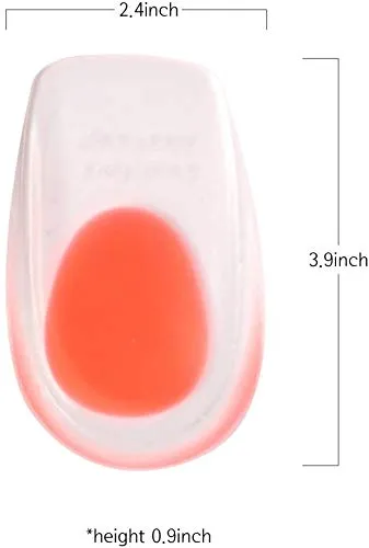 Gel Heel Lift Inserts -0.4 Inches Height Increase Insole, Medical Achilles Tendonitis Pad for Women