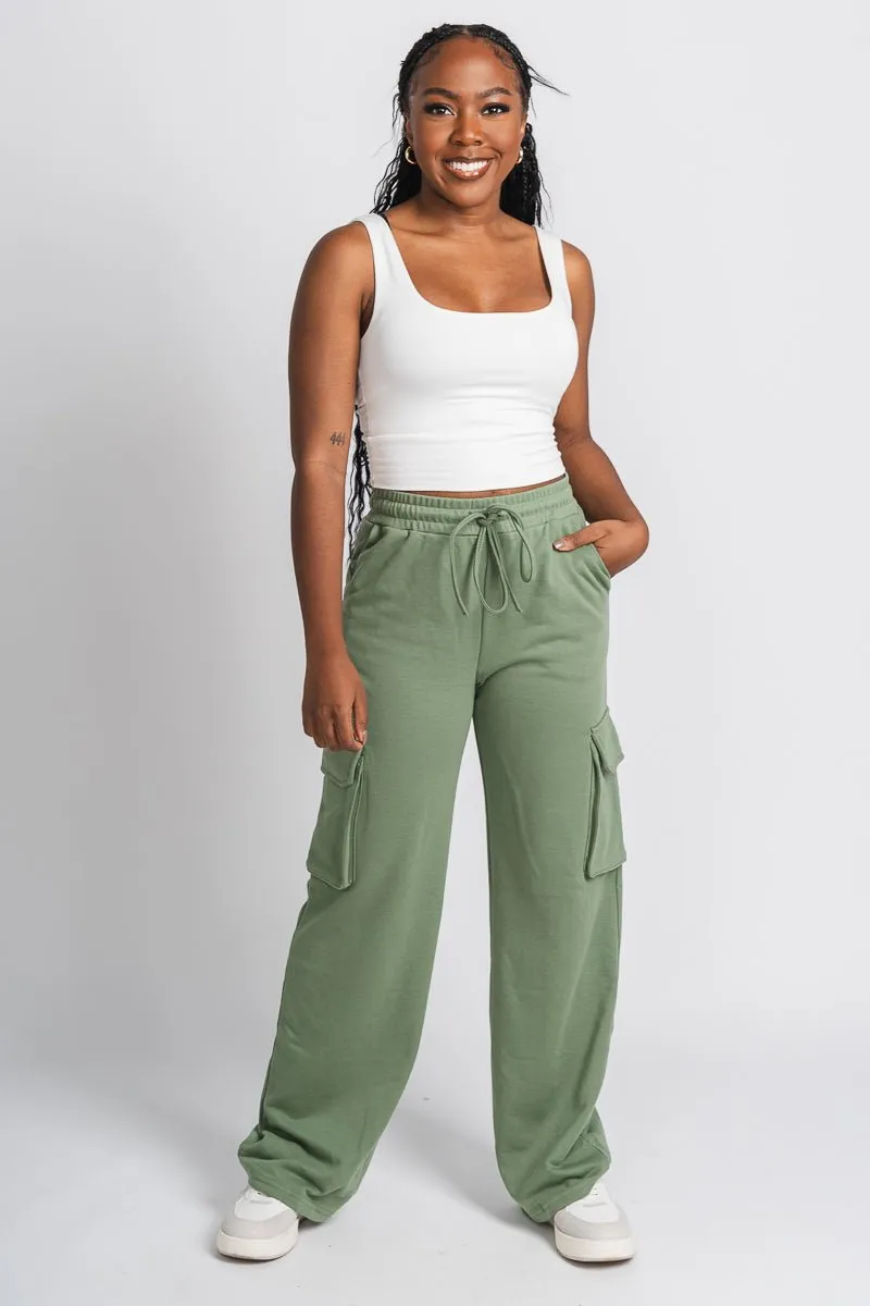 Johnny cargo sweatpants olive