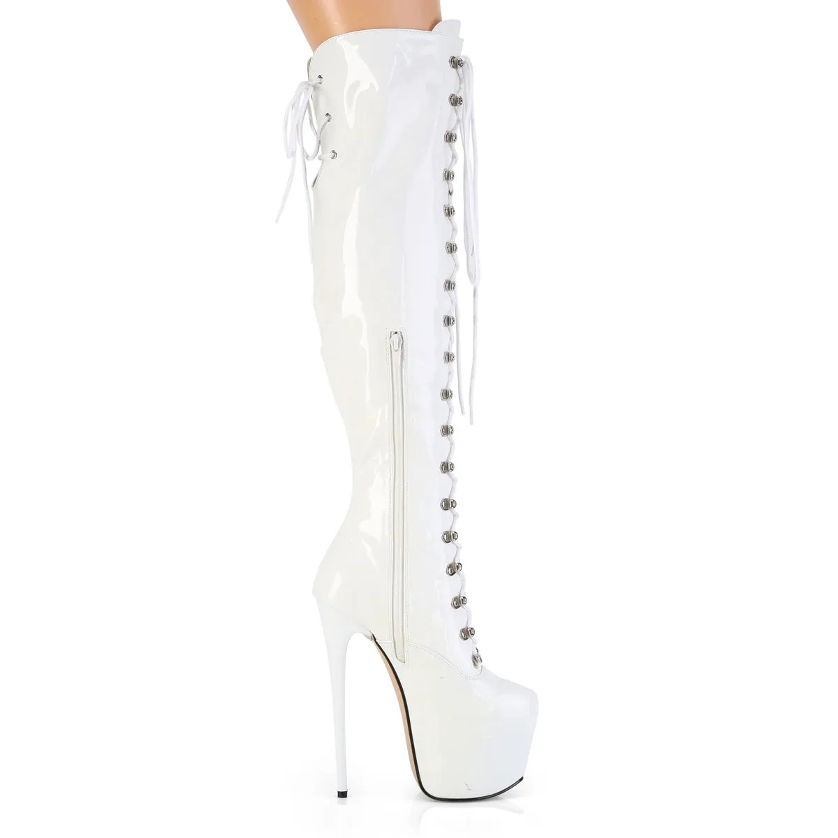 JUBILANT-3012 Pleaser White Sexy Platform Shoes (Pole Dancing Heels)