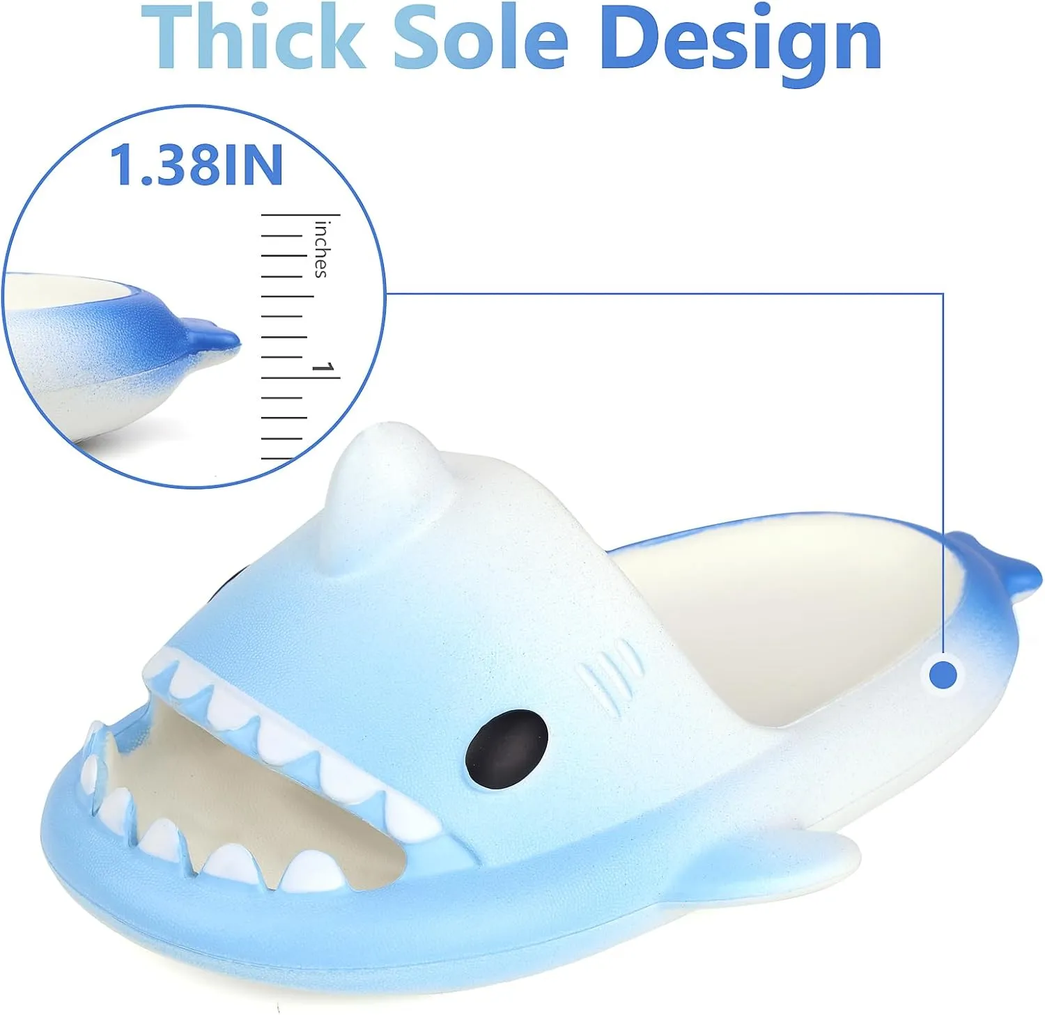 Kids Shark Cloud Slides | Toddler Boys Girls Shower Slippers | Boys Girls Cute Cartoon Fish Flip Flops | Beach Pool Home Sandals | Quick Dry Non-Slip