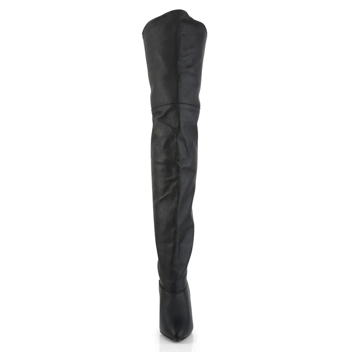 LEGEND-8868 Pleaser Black Leather Sexy Single Sole Shoes (Fetish Footwear)