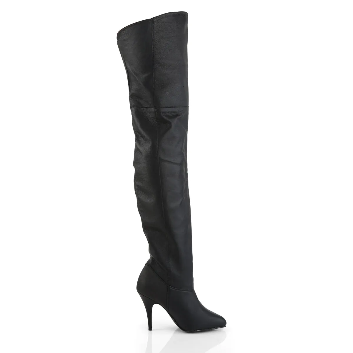 LEGEND-8868 Pleaser Black Leather Sexy Single Sole Shoes (Fetish Footwear)