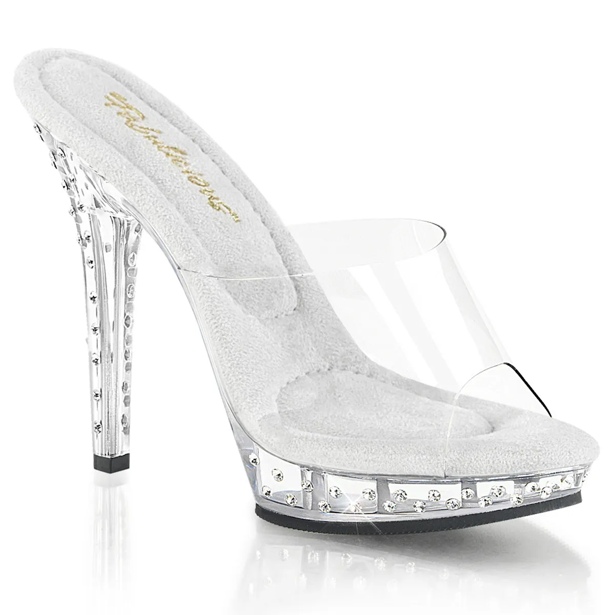 LIP-101SDT Fabulicious 5" Lip Clear Sexy Shoes (Posing Shoes)