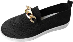 Loafers for Women Trendy Mesh Knit Walking Shoes Sock Sneakers Lightweight Comfy Breathable Casual Pull-on Daily Shoe