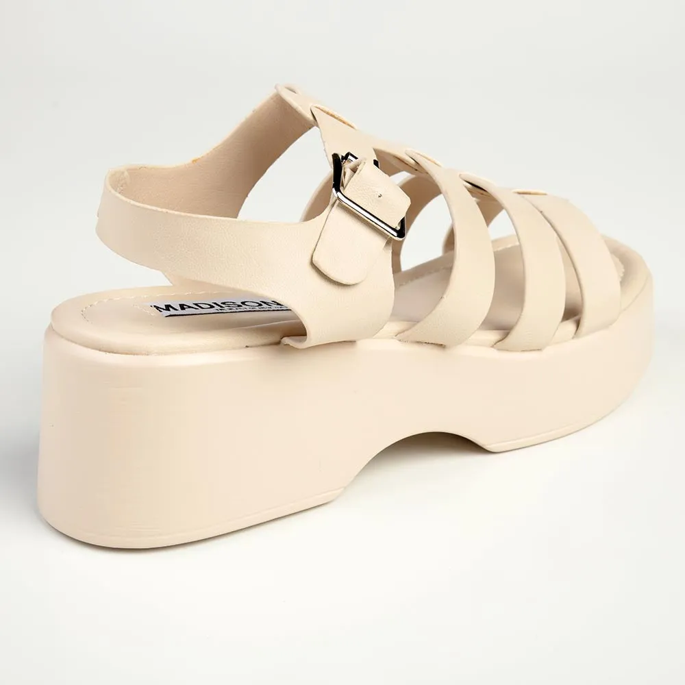 Madison Jizelle Platform Sandals - Nude