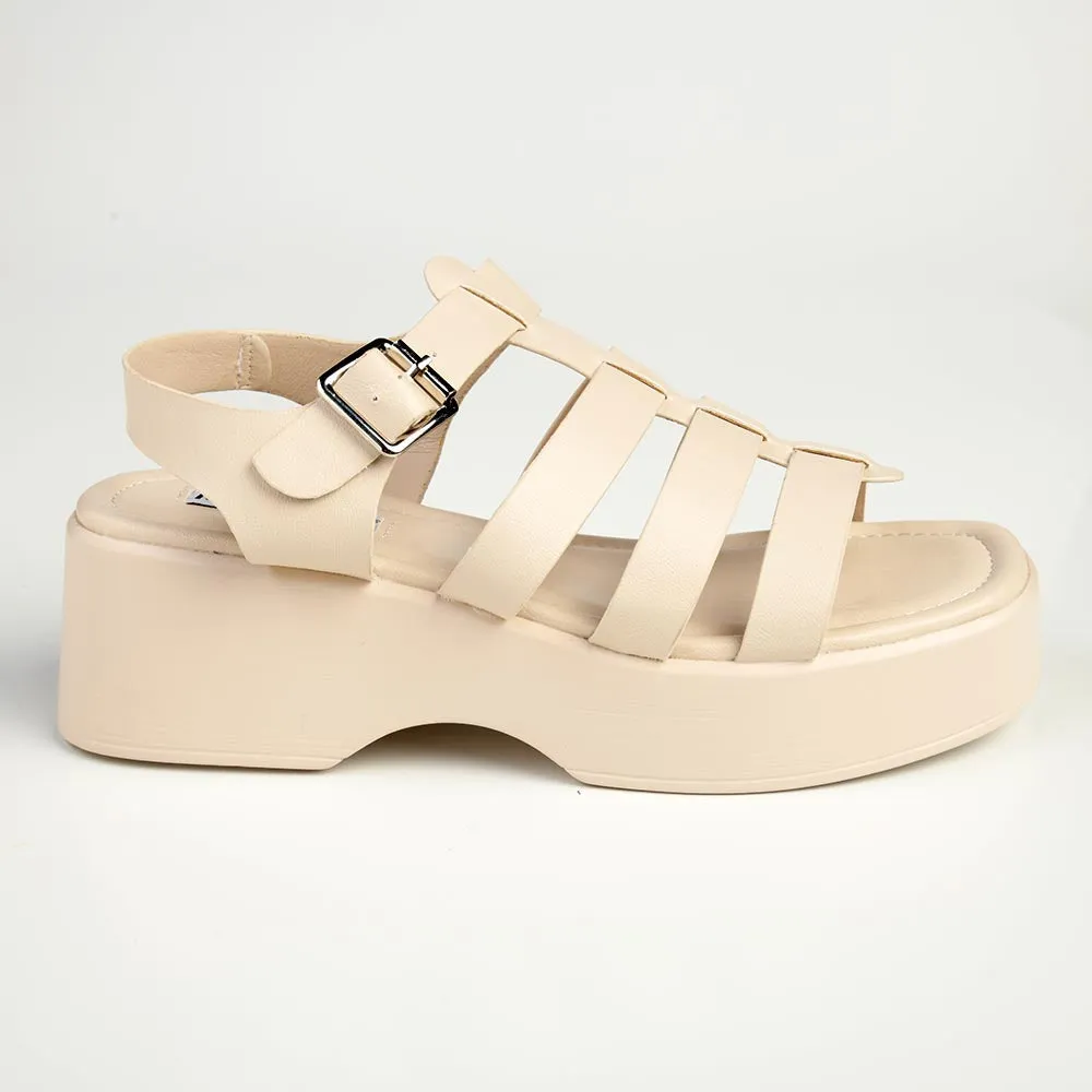 Madison Jizelle Platform Sandals - Nude