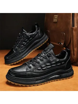 Men's Crocodile Pattern Casual Shoes
