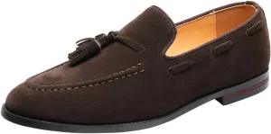 Mens Tassel Loafers Slip On Dress Shoes for Men Suede Business Casual Penny Loafers Prom Wedding Tuxedo Moccasins Comfort Shoes