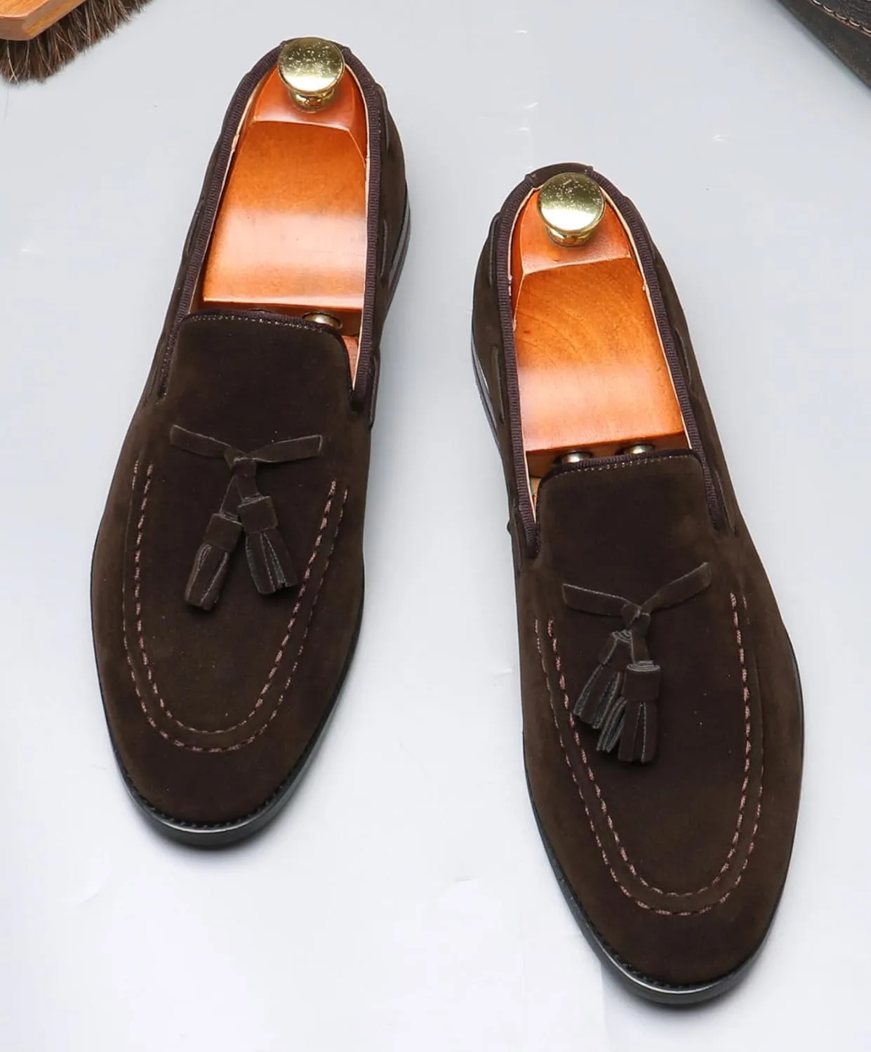 Mens Tassel Loafers Slip On Dress Shoes for Men Suede Business Casual Penny Loafers Prom Wedding Tuxedo Moccasins Comfort Shoes
