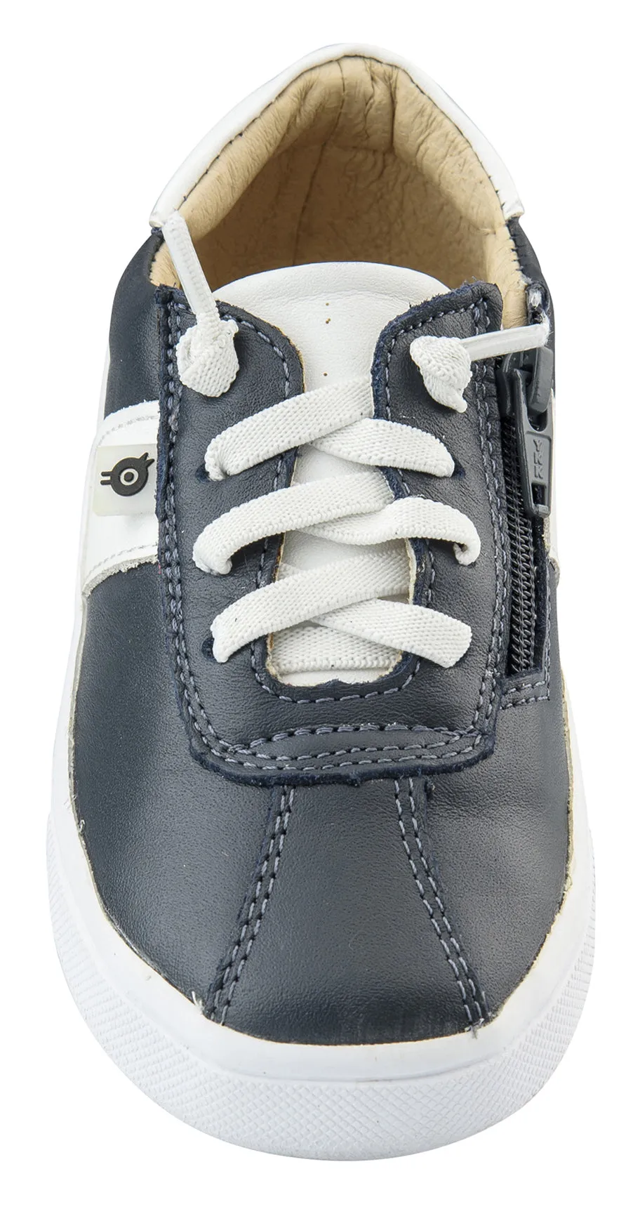 Old Soles Boy's and Girl's Vintage Spots Leather Sneakers, Navy