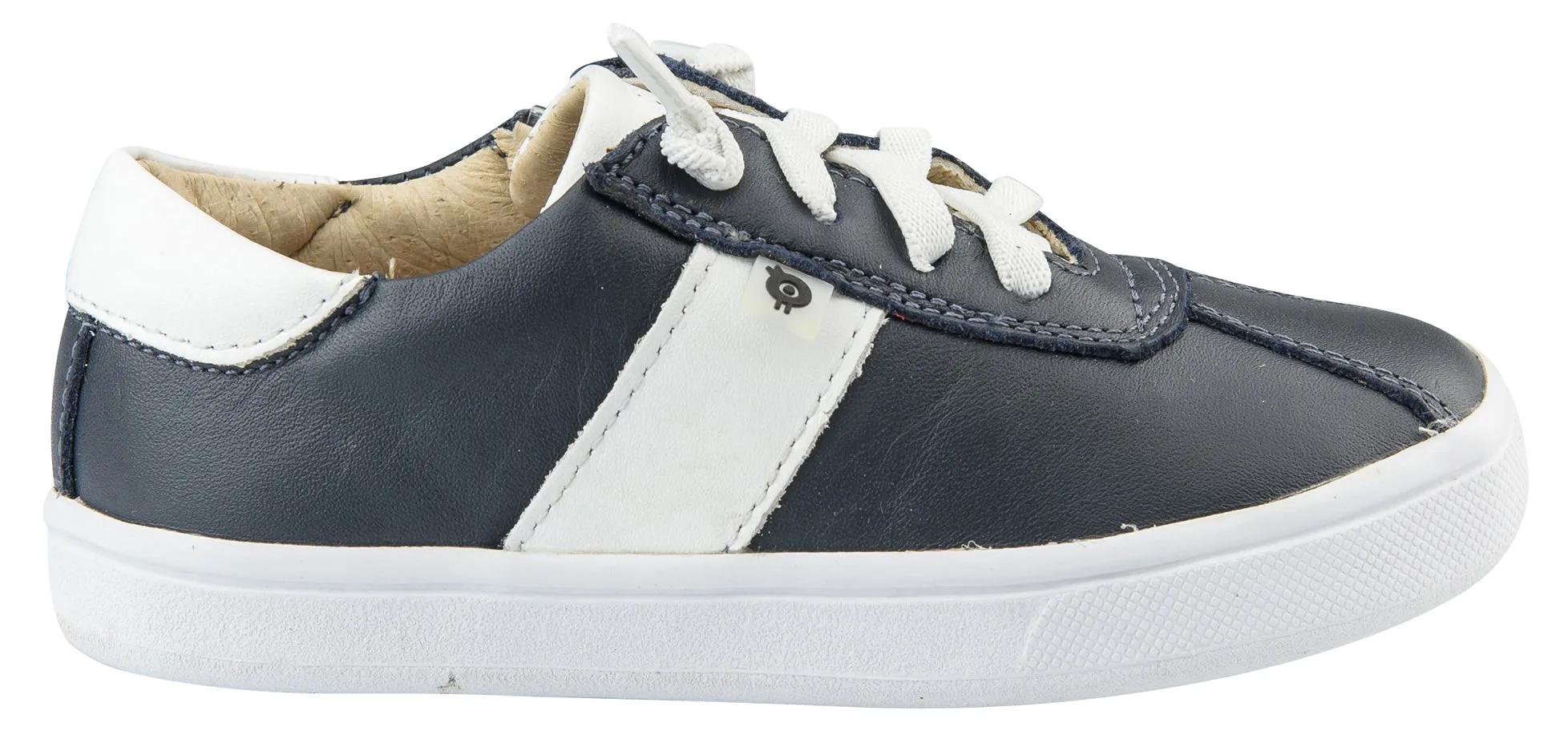 Old Soles Boy's and Girl's Vintage Spots Leather Sneakers, Navy