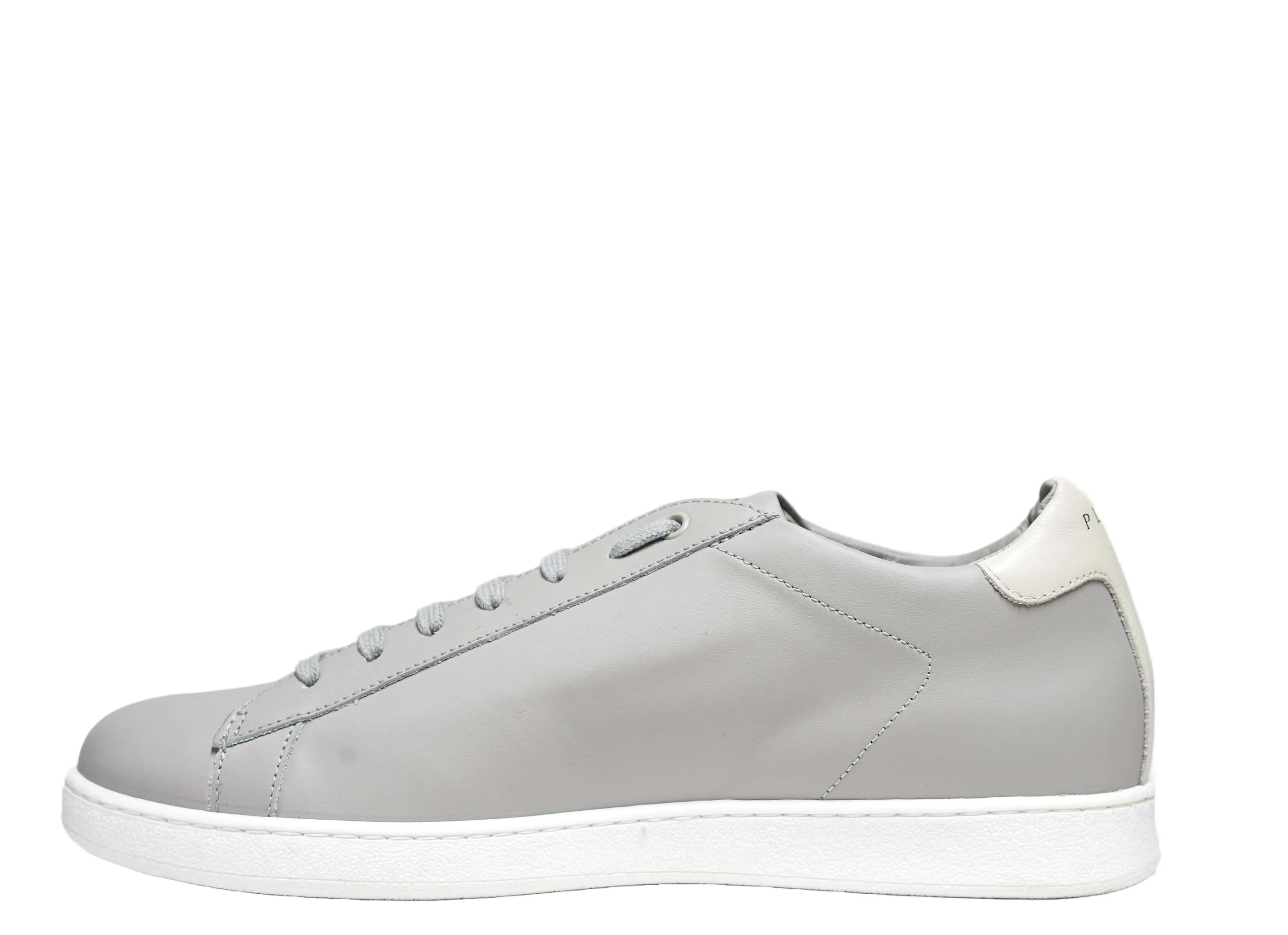 Philipp Plein Men's Grey Leather Sneakers Malibu PAAS