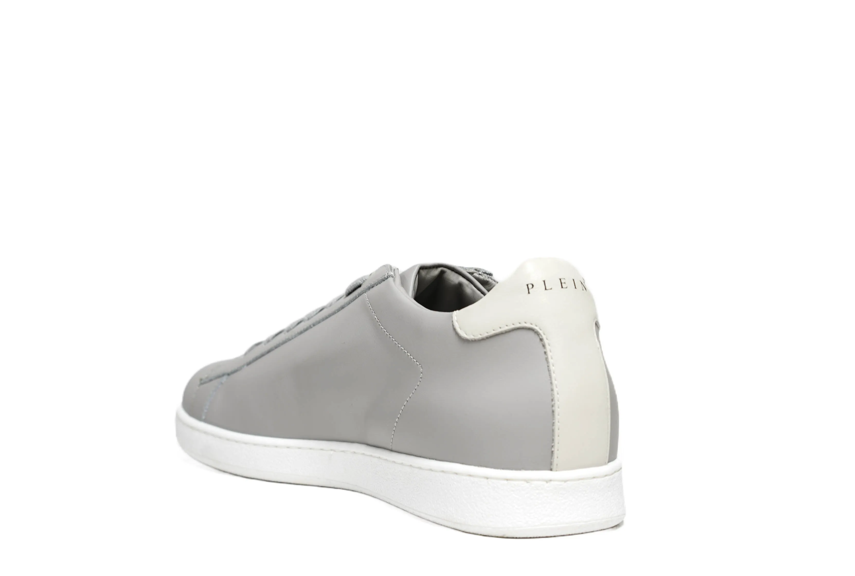 Philipp Plein Men's Grey Leather Sneakers Malibu PAAS