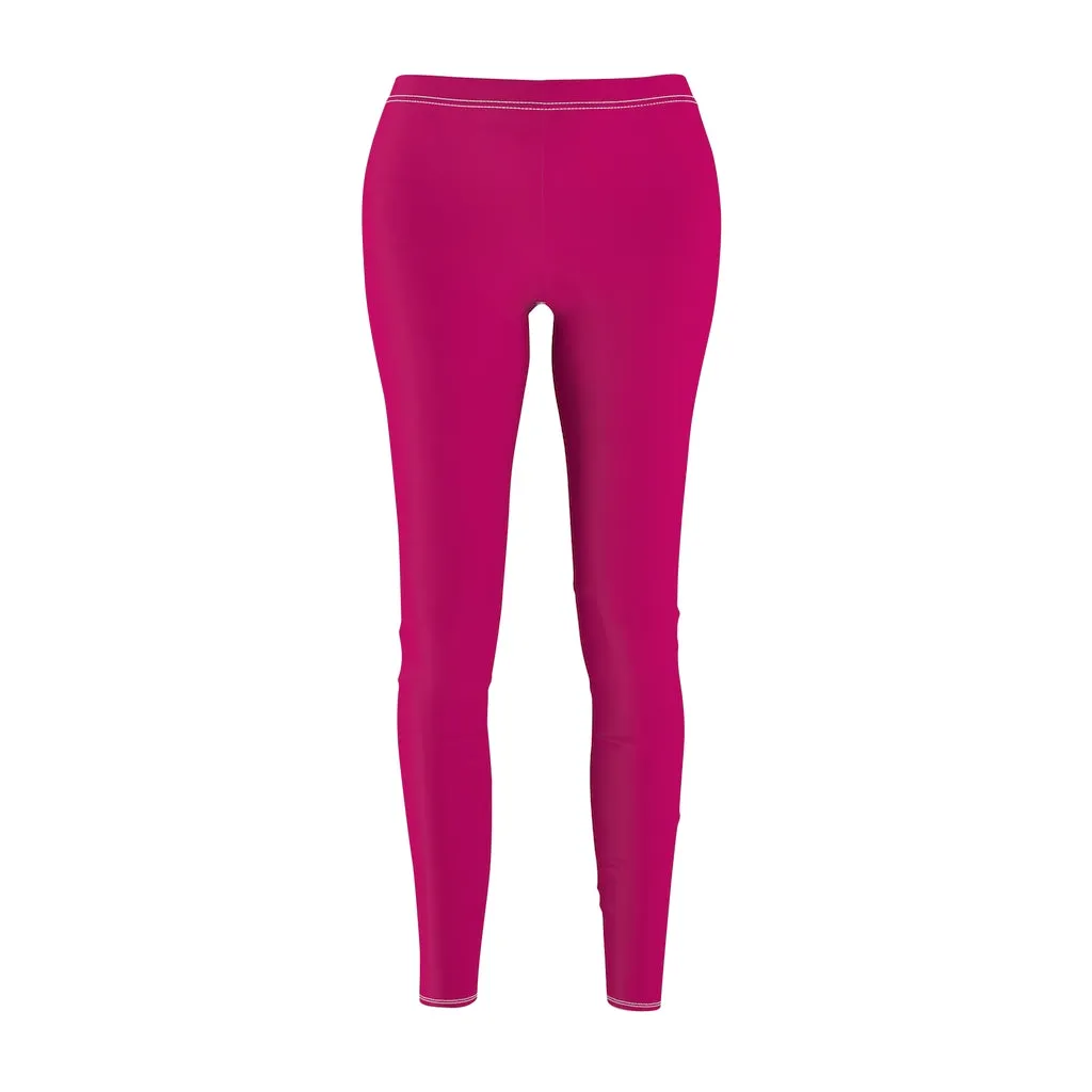 Pink Raspberry Casual Leggings
