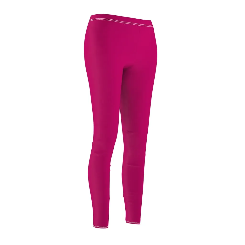 Pink Raspberry Casual Leggings