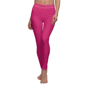 Pink Raspberry Casual Leggings