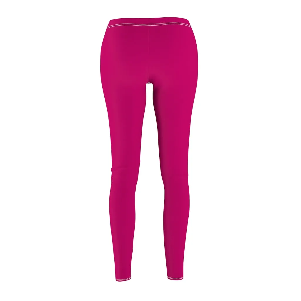Pink Raspberry Casual Leggings
