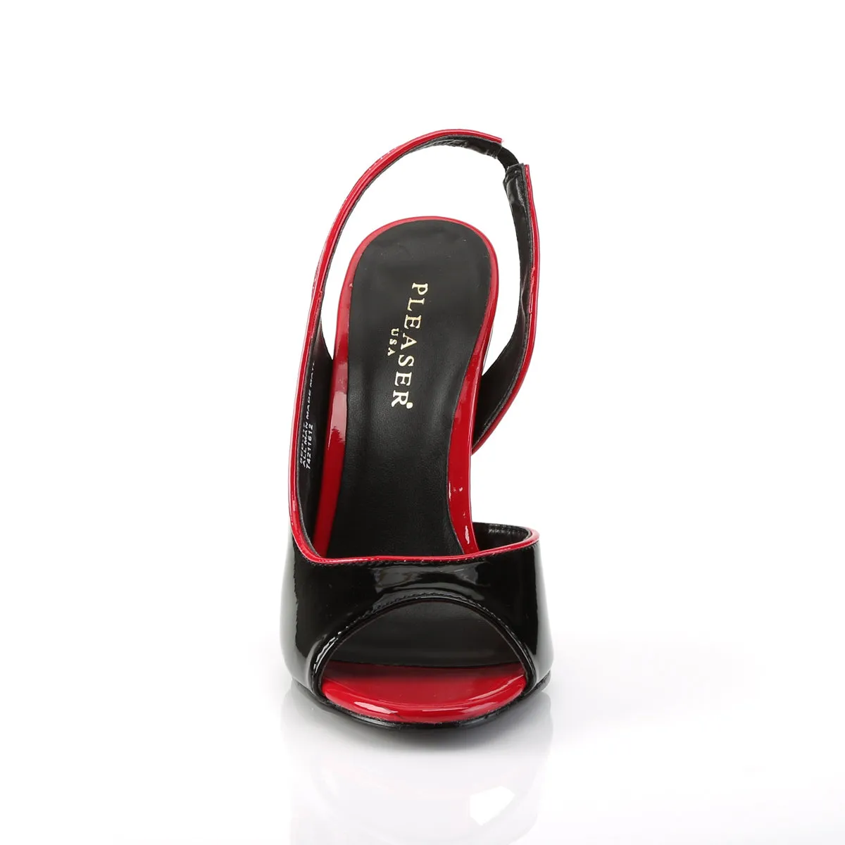 SEDUCE-117 Pleaser Black/Red Sexy Single Sole Shoes (Fetish Footwear)