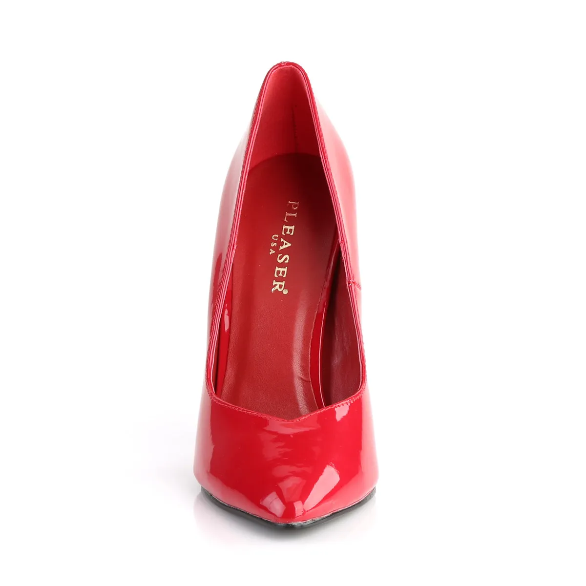 SEDUCE-420V Pleaser Red Patent Sexy Single Sole Shoes (Fetish Footwear)
