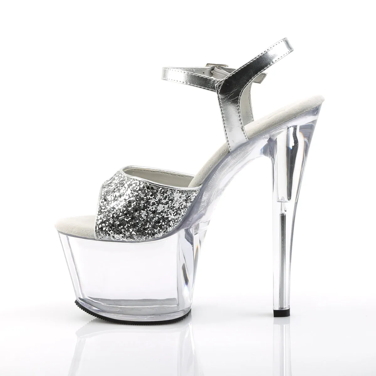 SKY-310 Pleaser Silver Glitter Sexy Platform Shoes (Pole Dancing Heels)