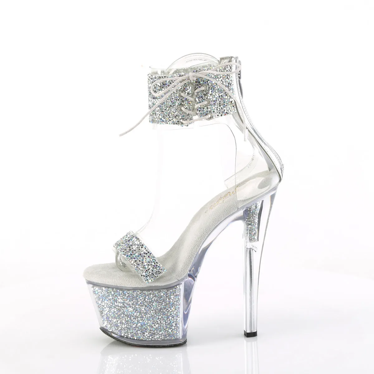 SKY-327RSI Pleaser Silver Sexy Platform Shoes (Pole Dancing Heels)