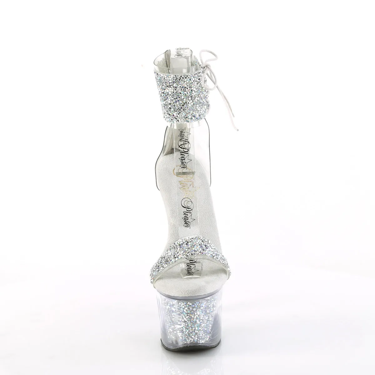 SKY-327RSI Pleaser Silver Sexy Platform Shoes (Pole Dancing Heels)
