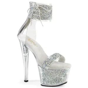 SKY-327RSI Pleaser Silver Sexy Platform Shoes (Pole Dancing Heels)