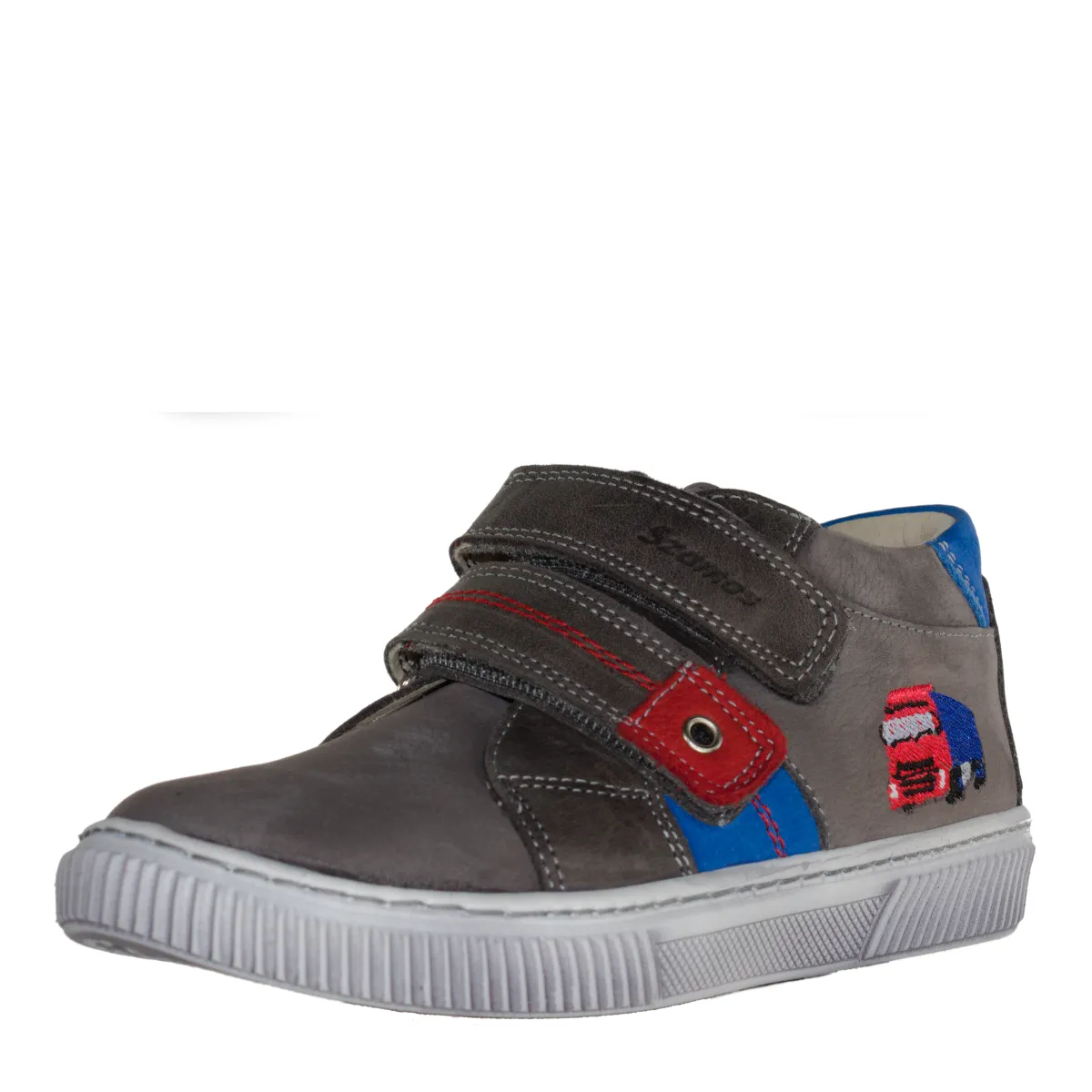 Szamos kid boy sneakers grey with truck decor little kid/big kid size