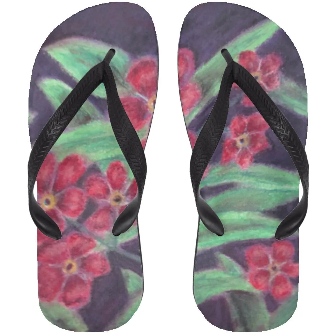 Visions of Forget Me Nots ~ Flip Flops